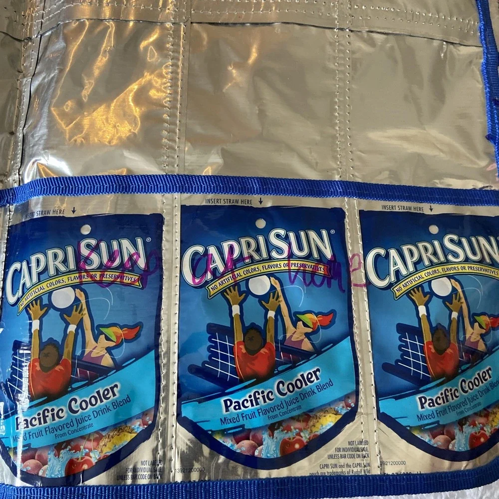 Capri Sun‎ Pacific Cooler Pouch Two Pocket Folder Closure Recycled Reusable